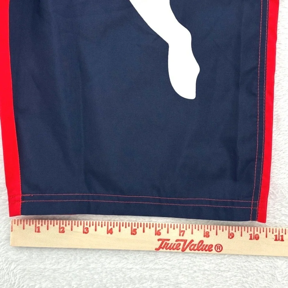 Puma Big Cat Swim Trunks Youth XL Red White Blue Mesh Lined Board Shorts NWT $38